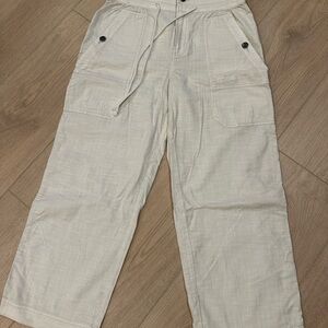 Free People Cream Cargo Pants
